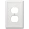 Amerelle Amerelle Chelsea White 2 gang Stamped Steel Duplex Wall Plate 1 pk 149DW - alternate 1